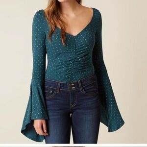 Free People long sleeve cinched top